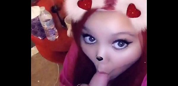  Lightskin Ebony Slut EXPOSED Sucking White Dick On Snapchat
